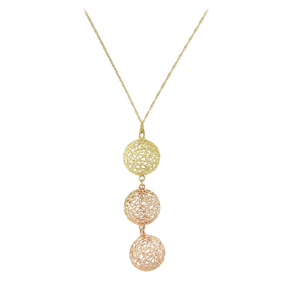 Baiyang Qiu: Golden Spheres Necklace