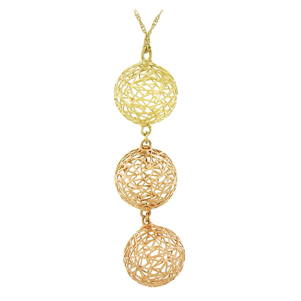 Baiyang Qiu: Golden Spheres Necklace - Image 2
