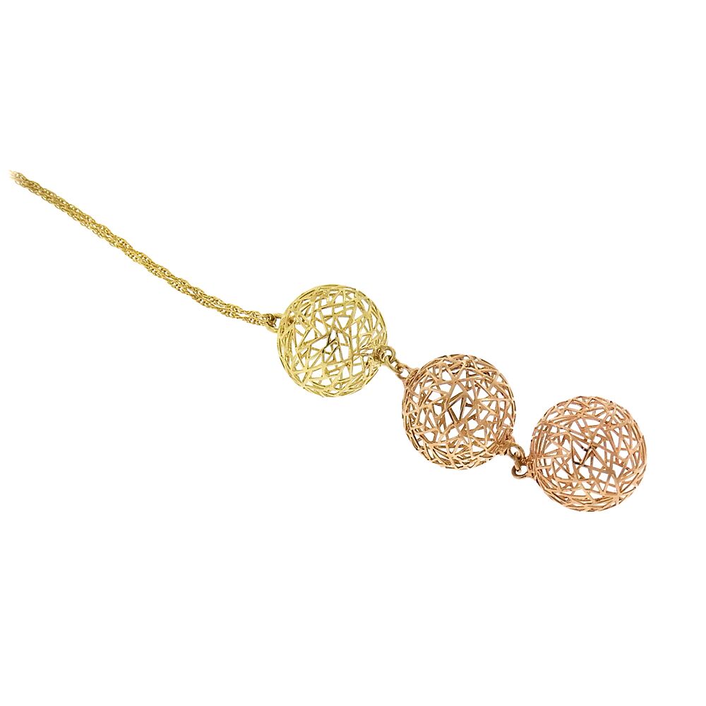 Baiyang Qiu: Golden Spheres Necklace - Image 3