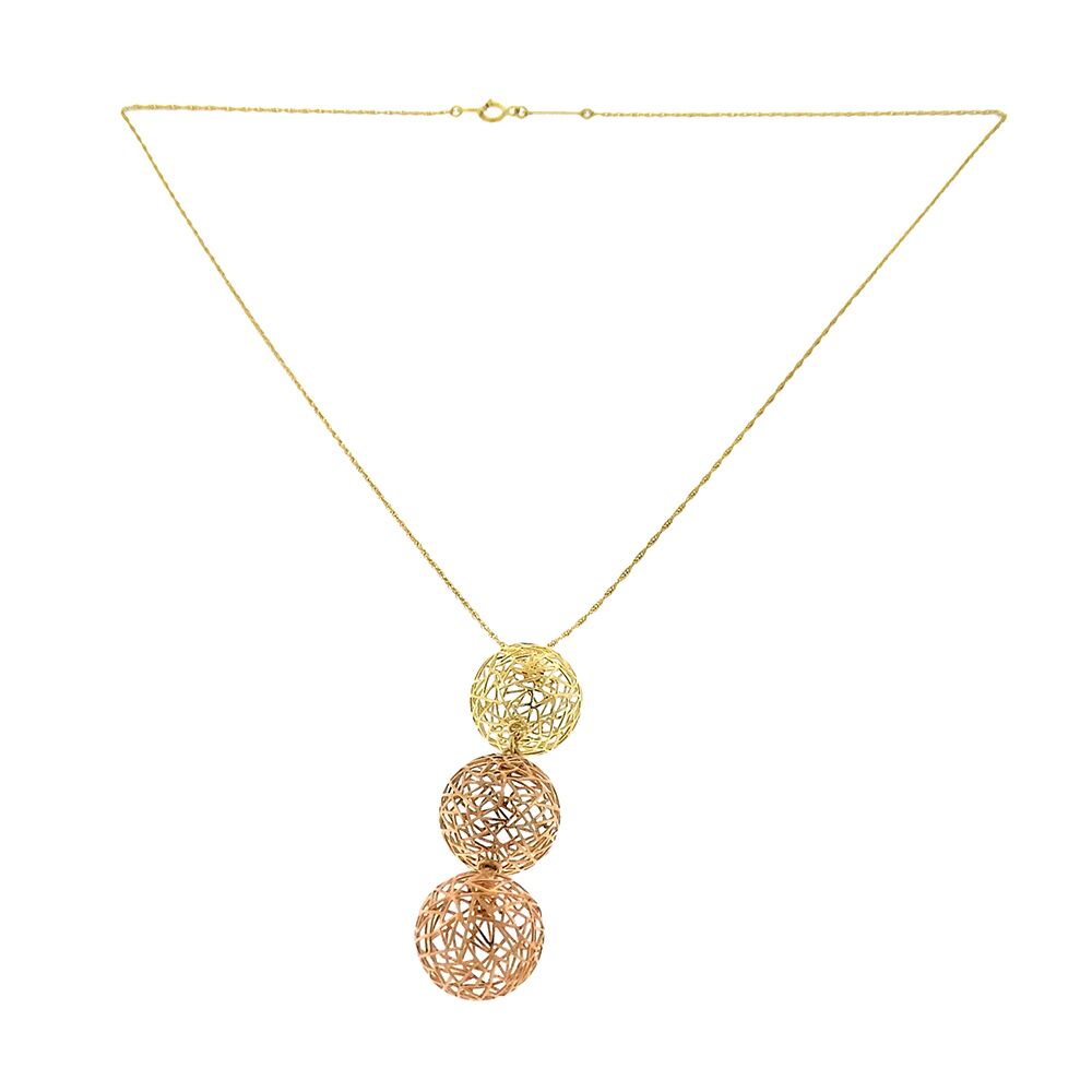 Baiyang Qiu: Golden Spheres Necklace - Image 4