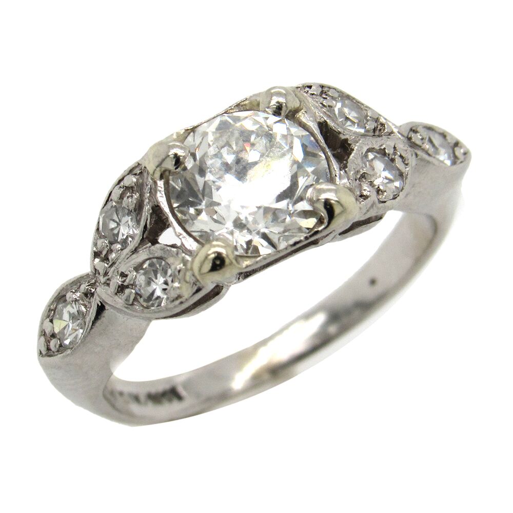 Estate Diamond Wedding Ring Set - Image 3