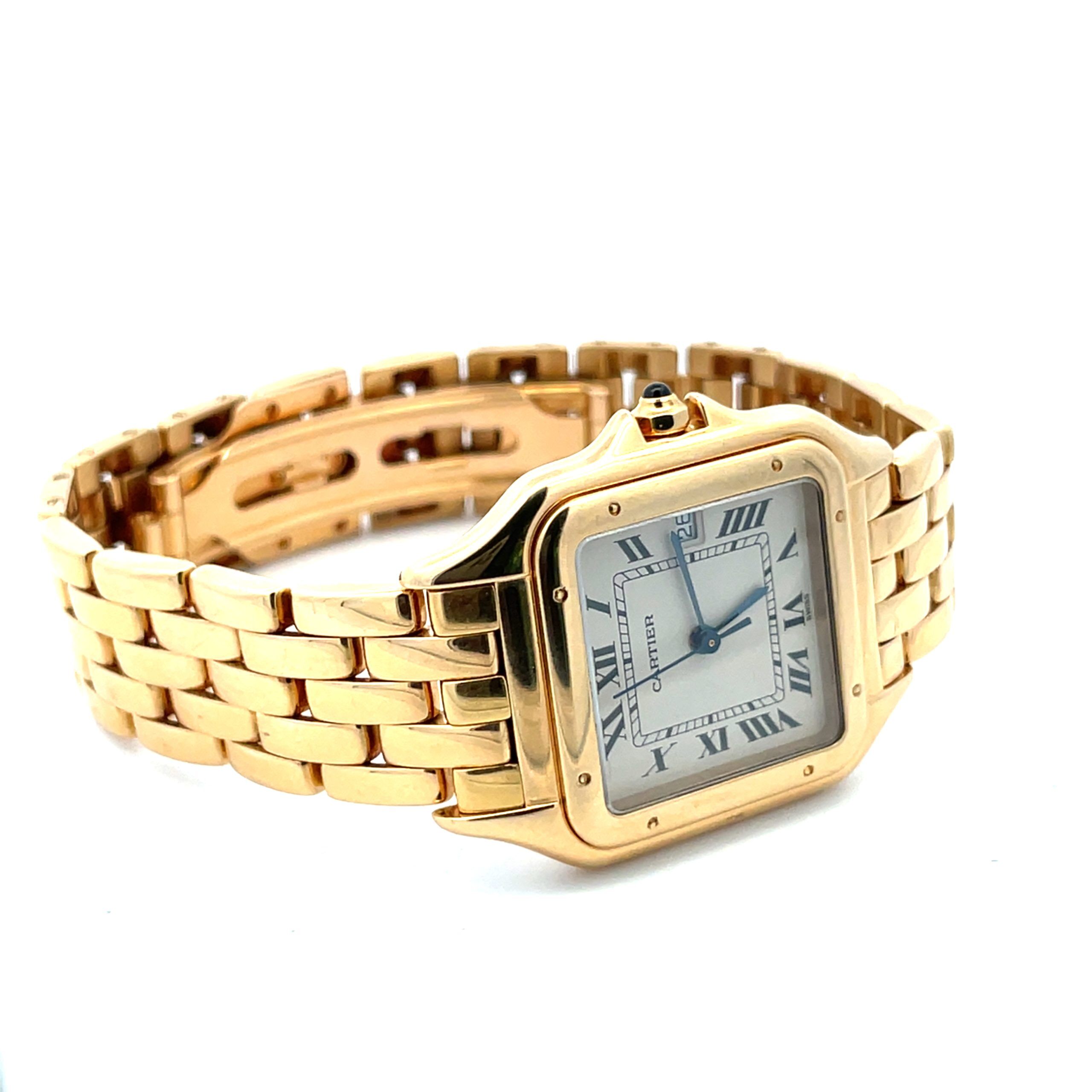 18K Cartier Panthere Wristwatch, Circa 1980's - Image 7