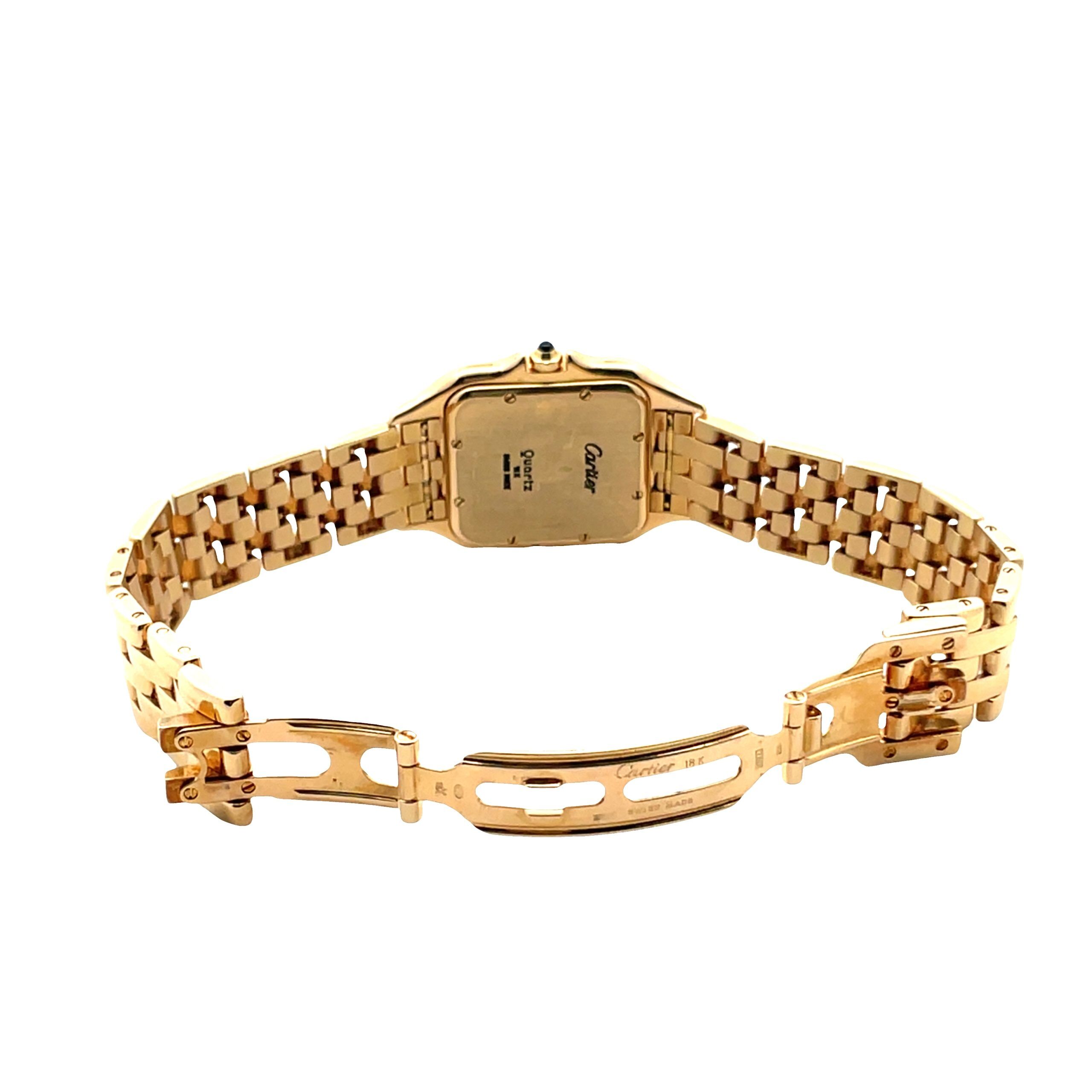 18K Cartier Panthere Wristwatch, Circa 1980's - Image 6