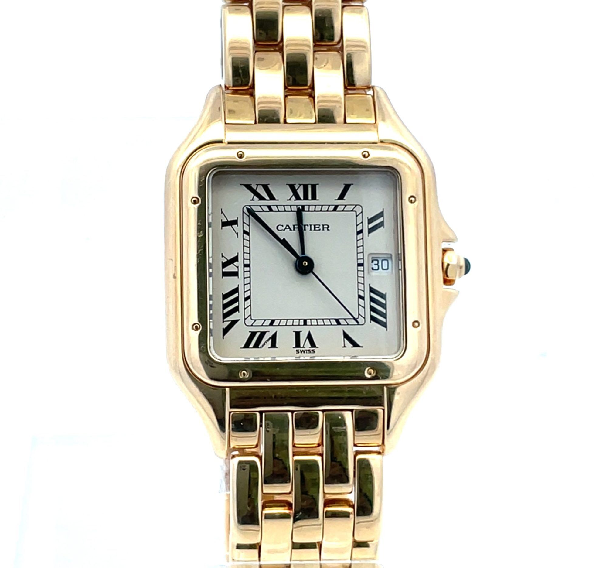 18K Cartier Panthere Wristwatch, Circa 1980's