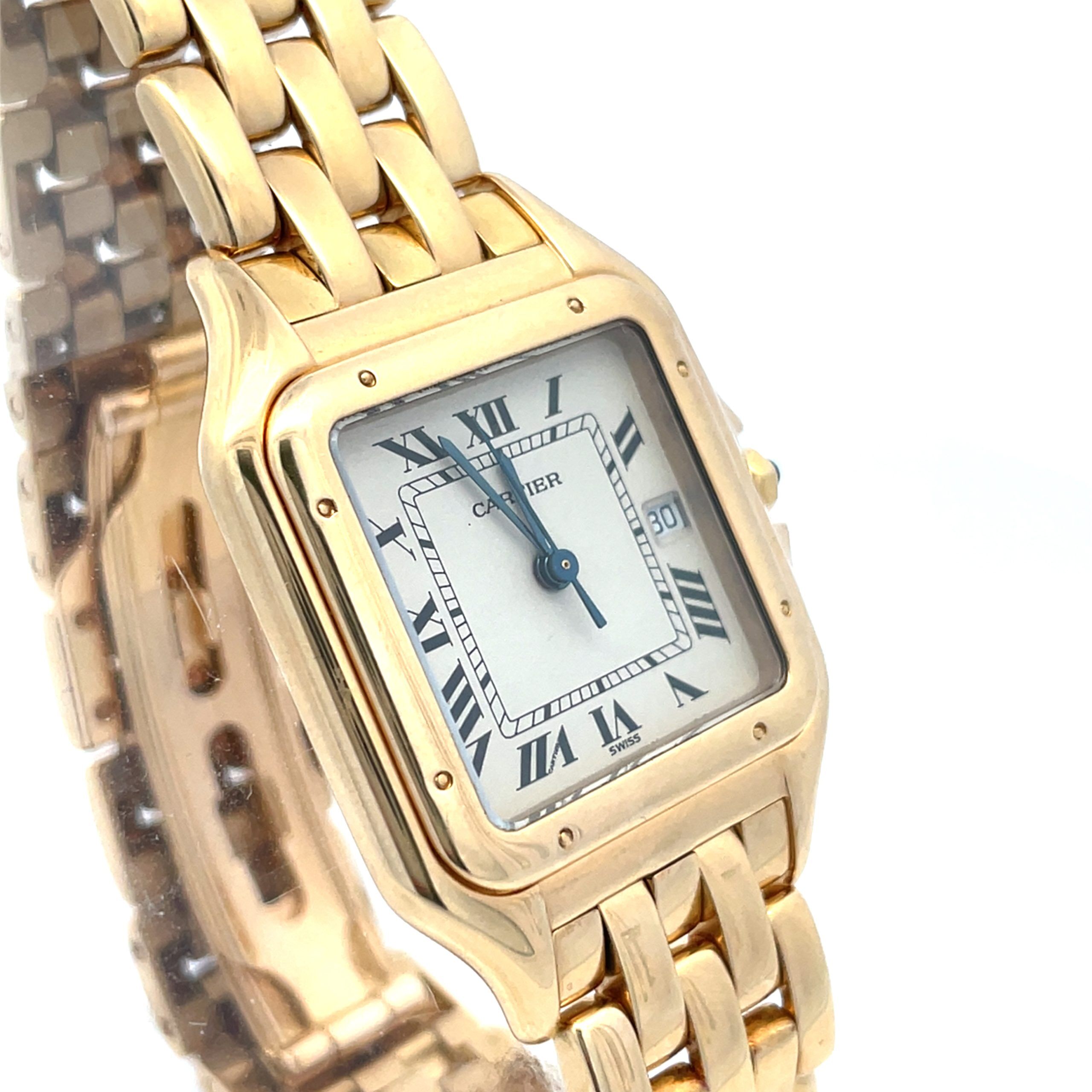 18K Cartier Panthere Wristwatch, Circa 1980's - Image 4