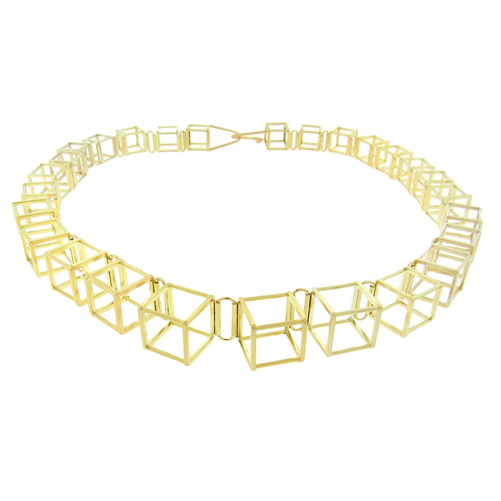 Momoko Kumai: Open Cube Cascading Necklace