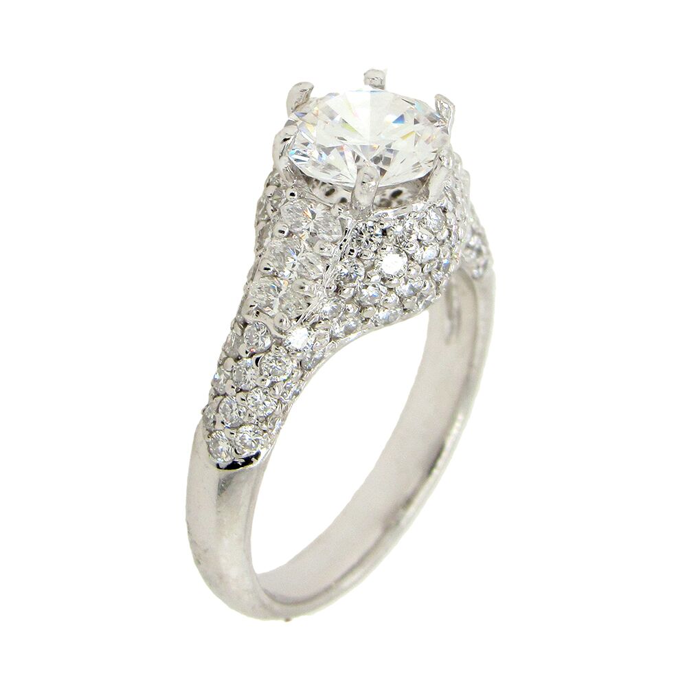 Platinum Engagement Ring Mounting - Image 3