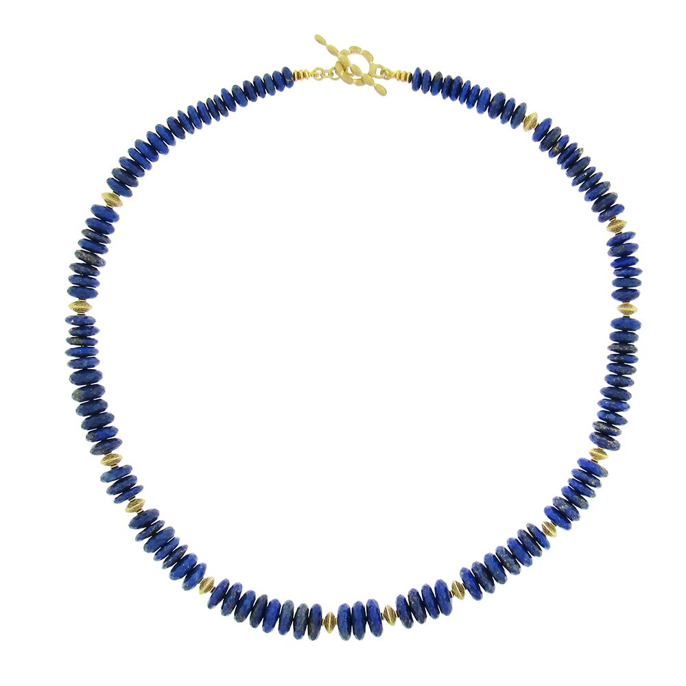 Barbara Heinrich: Lapis 18K Gold Necklace - Image 2