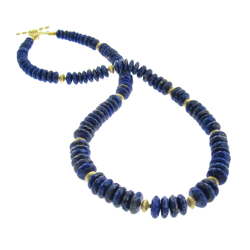 Barbara Heinrich: Lapis 18K Gold Necklace - Image 3