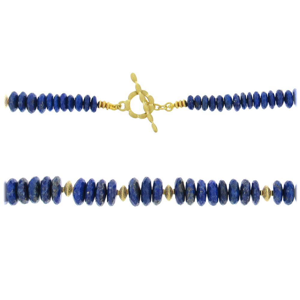 Barbara Heinrich: Lapis 18K Gold Necklace - Image 4