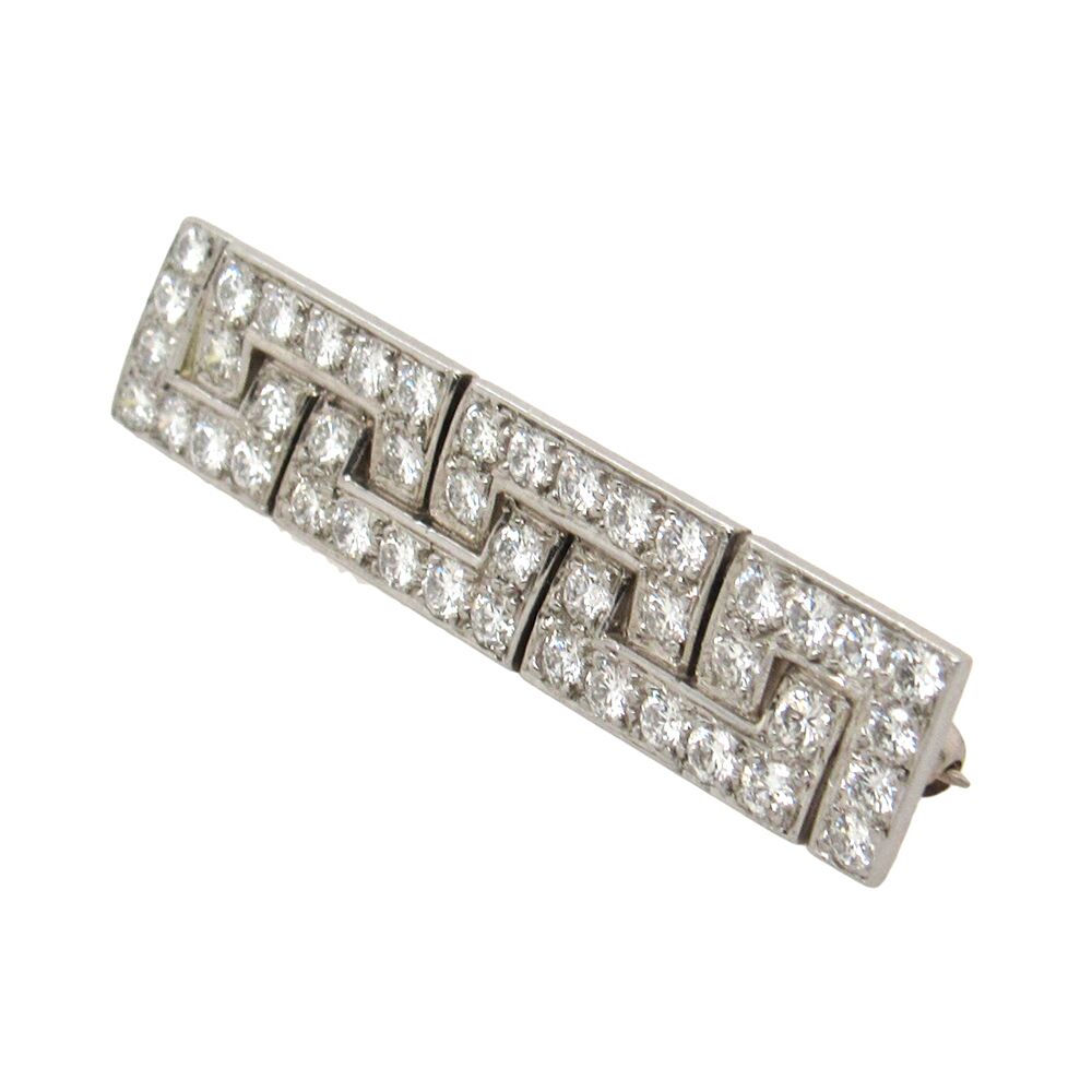 Diamond Deco Style Brooch - Image 4