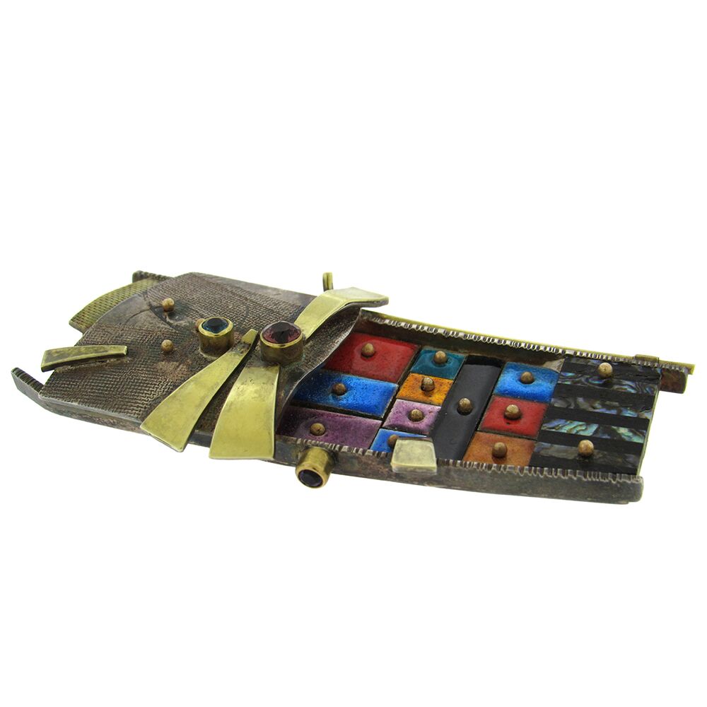 Earl Pardon: Enamel Mosaic Brooch - Image 2