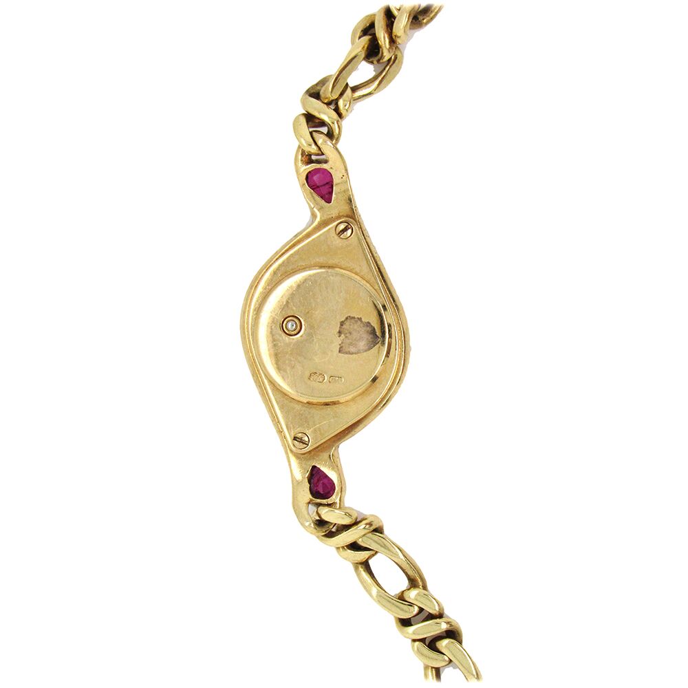 18K Gold Ruby and Diamond Omega Cocktail Watch - Image 4