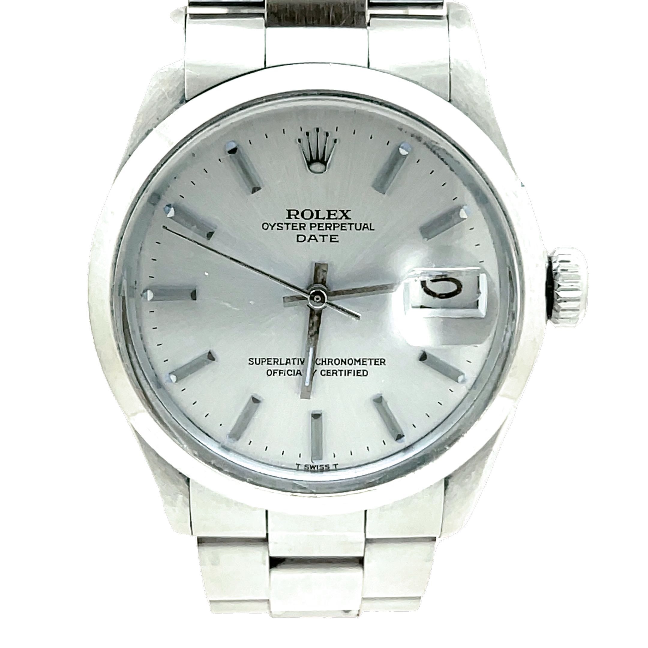 Vintage Stainless Steel Rolex Date Ref. 1500 - Image 5