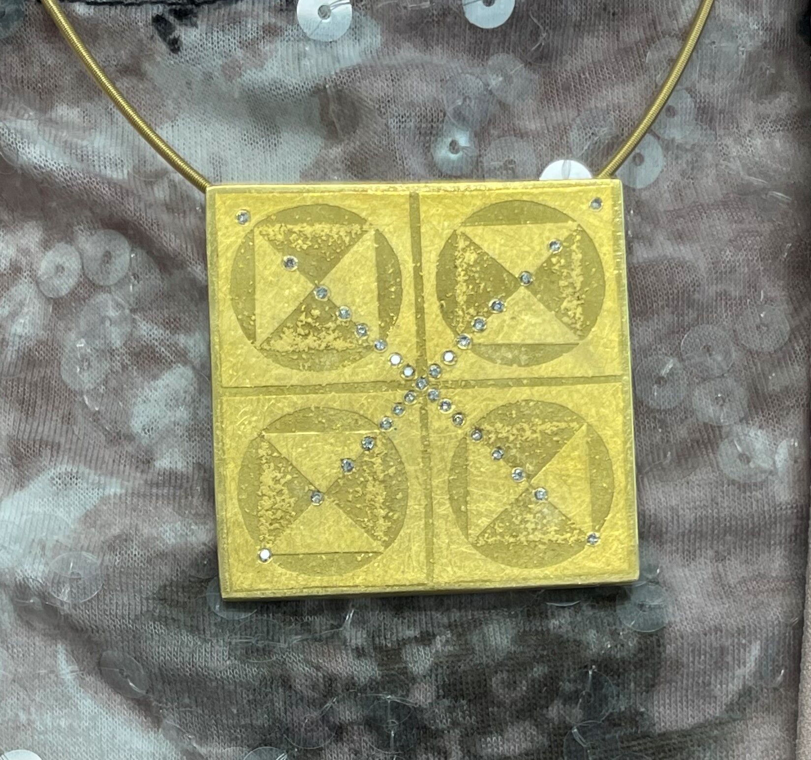 Michael Zobel 18K Diamond 'X' Pin/Pendant - Image 5