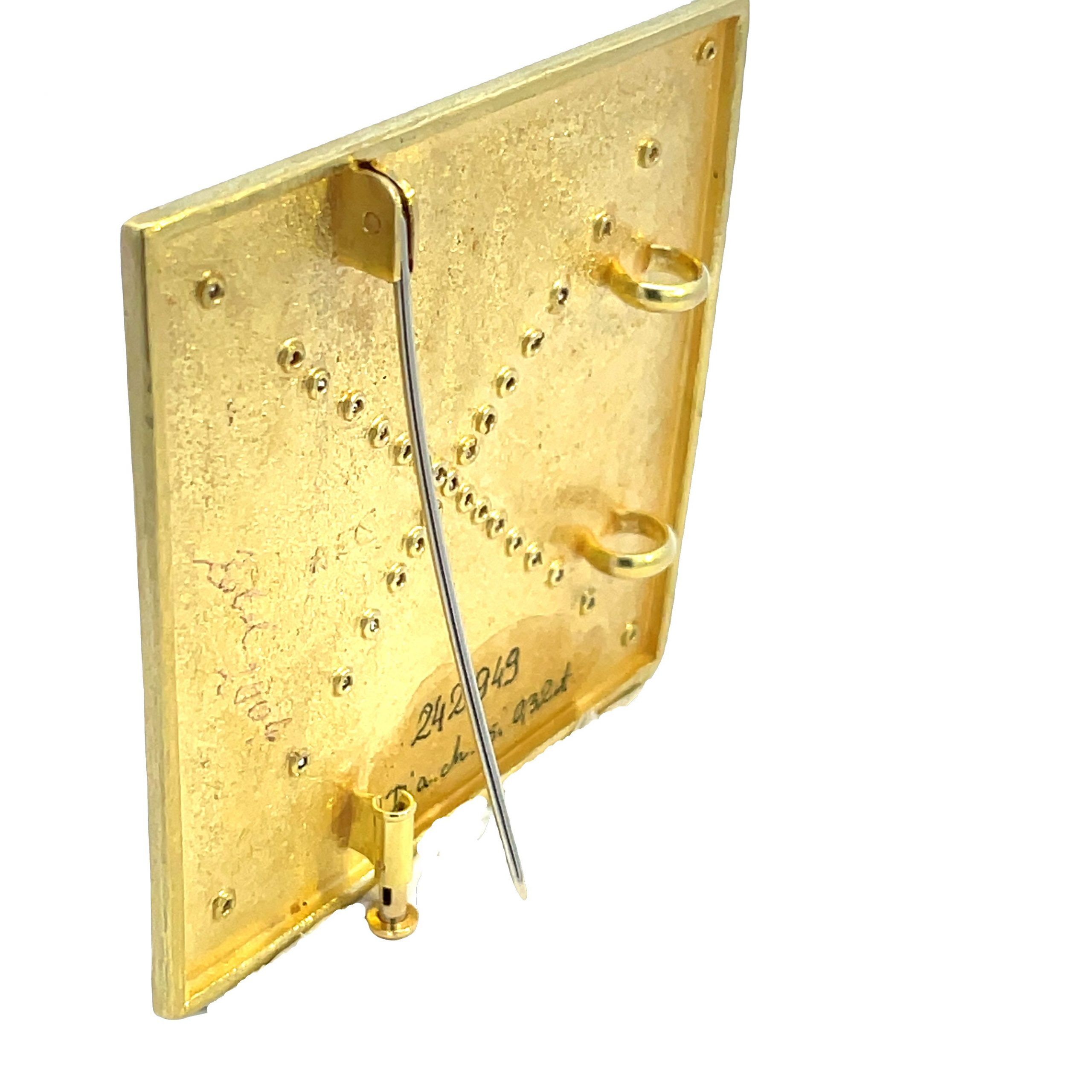 Michael Zobel 18K Diamond 'X' Pin/Pendant - Image 3