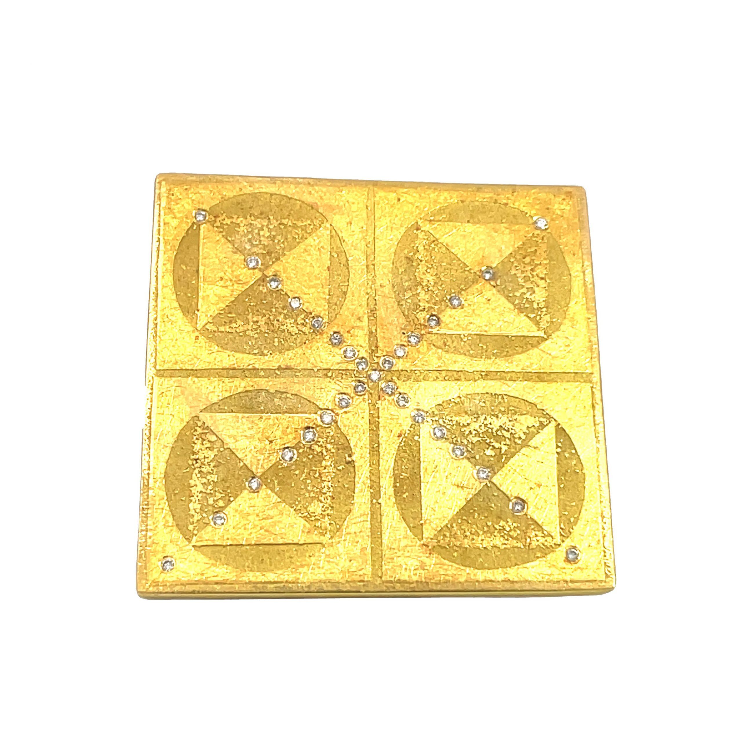 Michael Zobel 18K Diamond 'X' Pin/Pendant