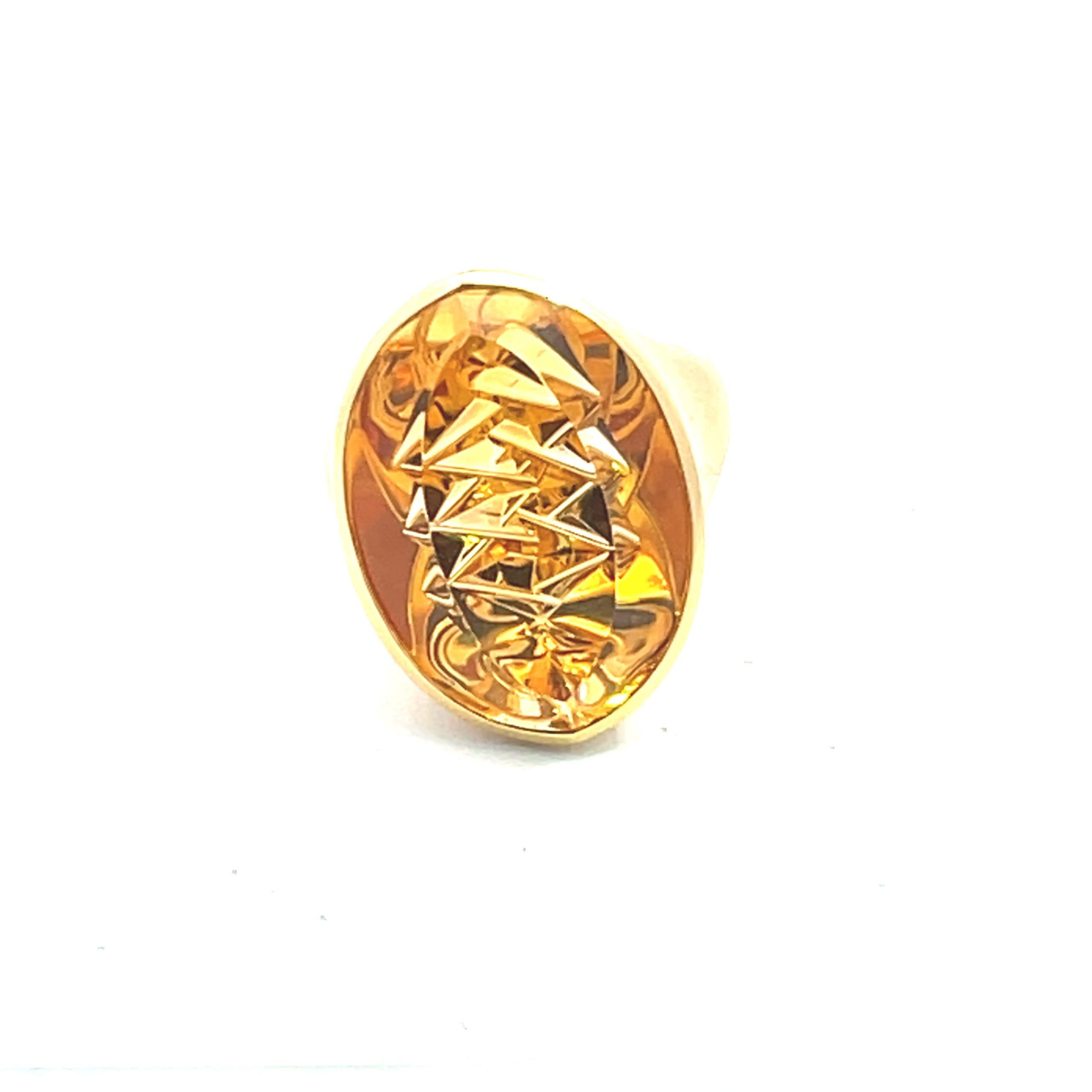 Philipp Munsteiner: Citrine 'Dragon Egg' Ring - Image 5