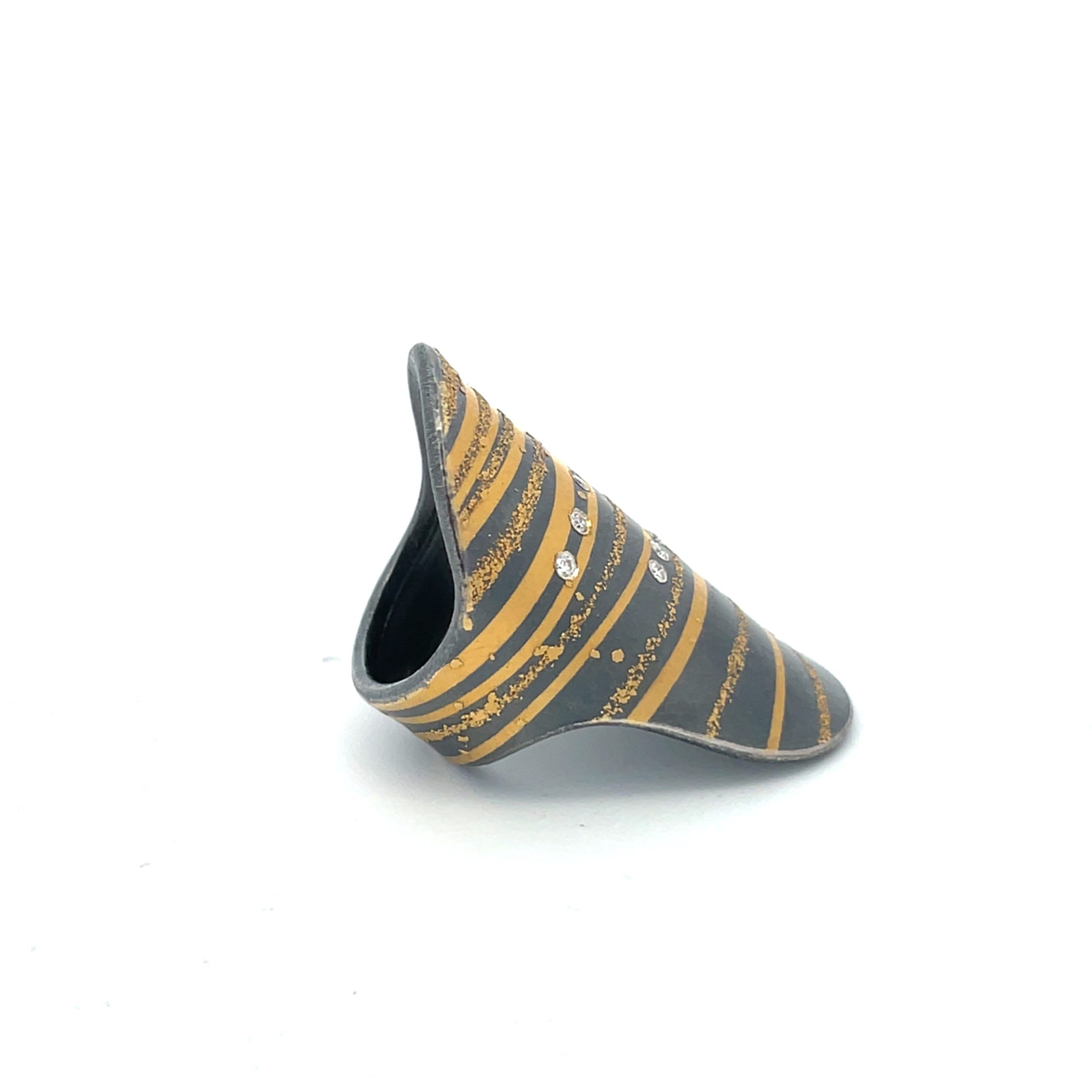 Atelier Zobel: Diamond Cigar Band Ring - Image 2