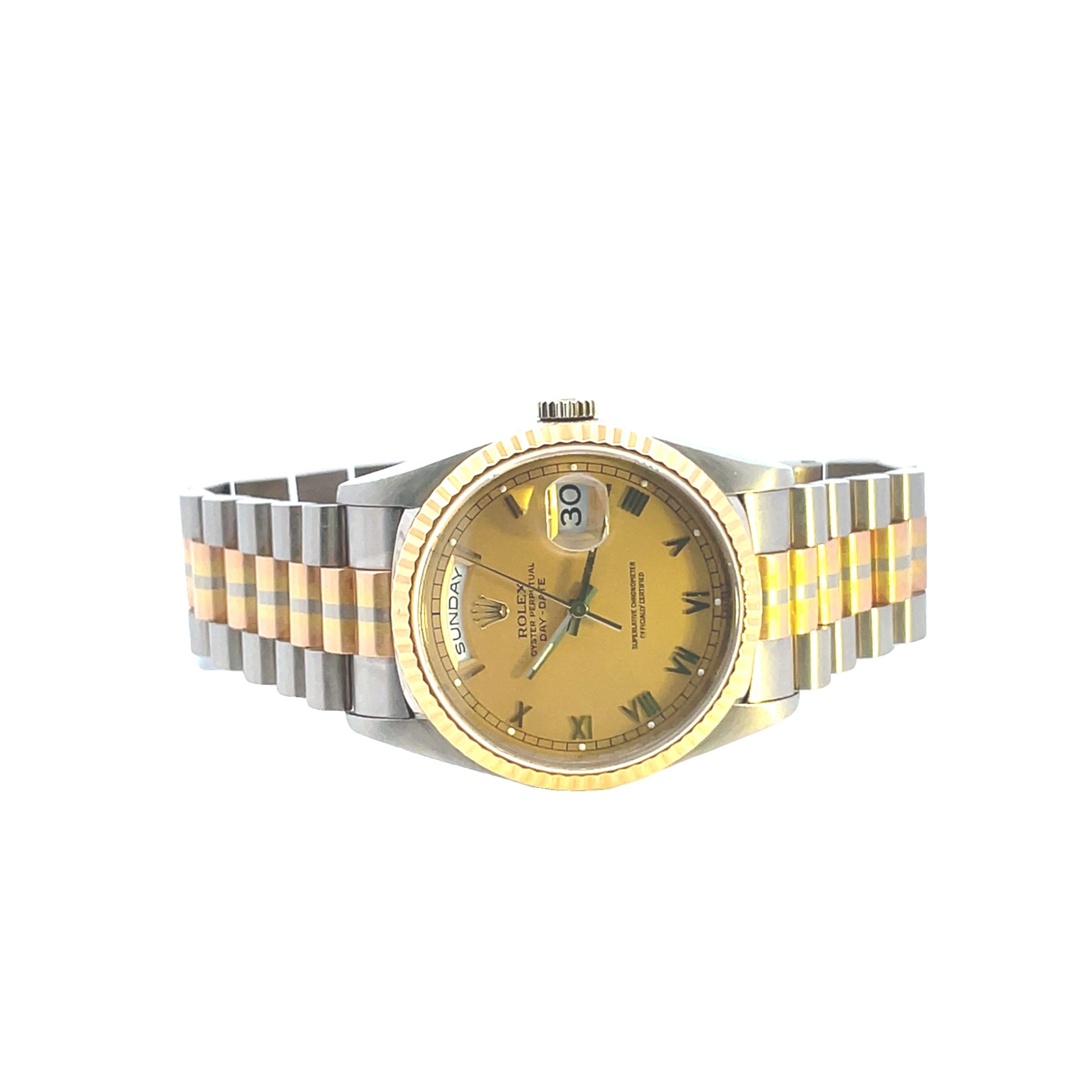 18K Tri-Color Rolex Day-Date Automatic - Image 5