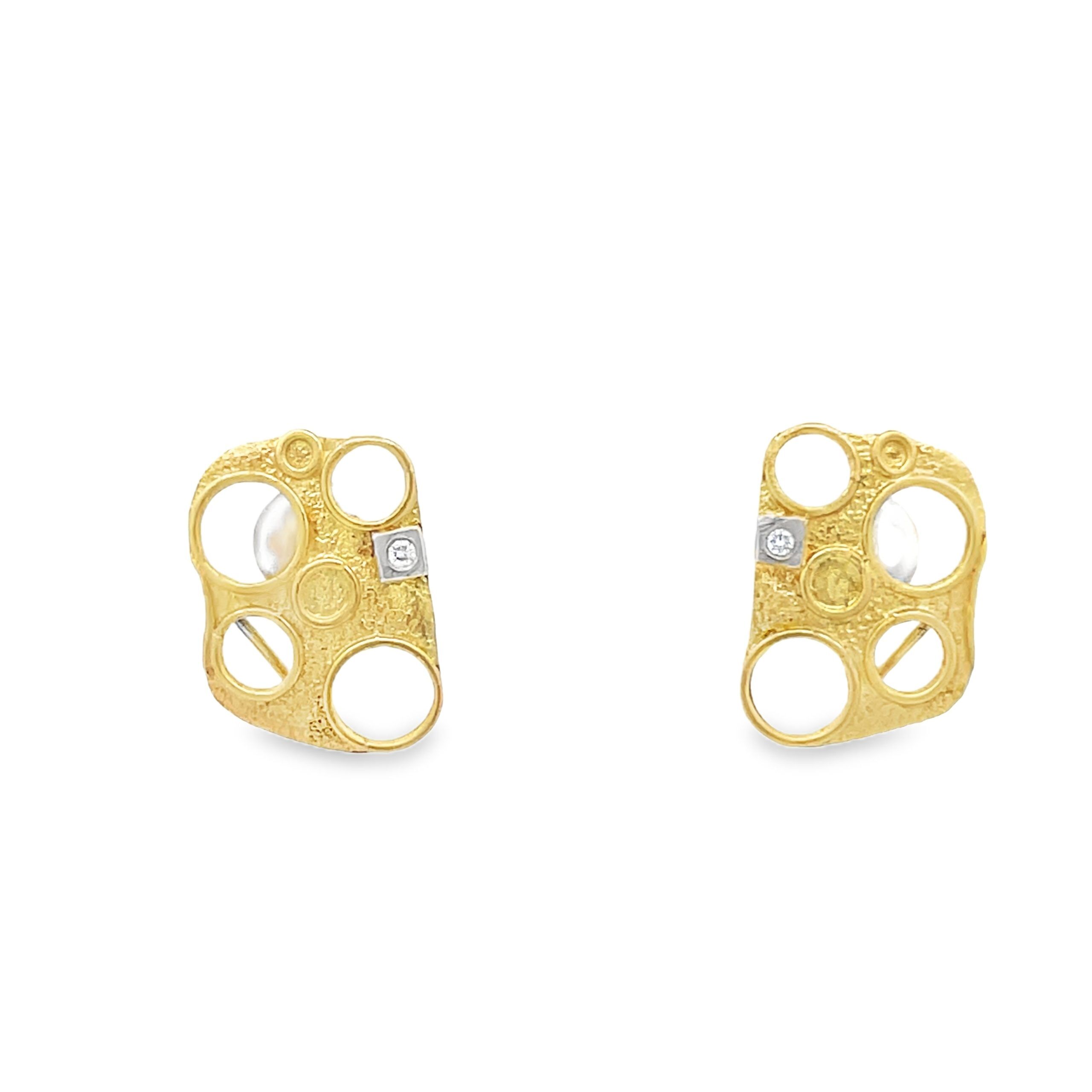 Marco Borghesi: Day/Night Blue Chalcedony Earrings - Image 5