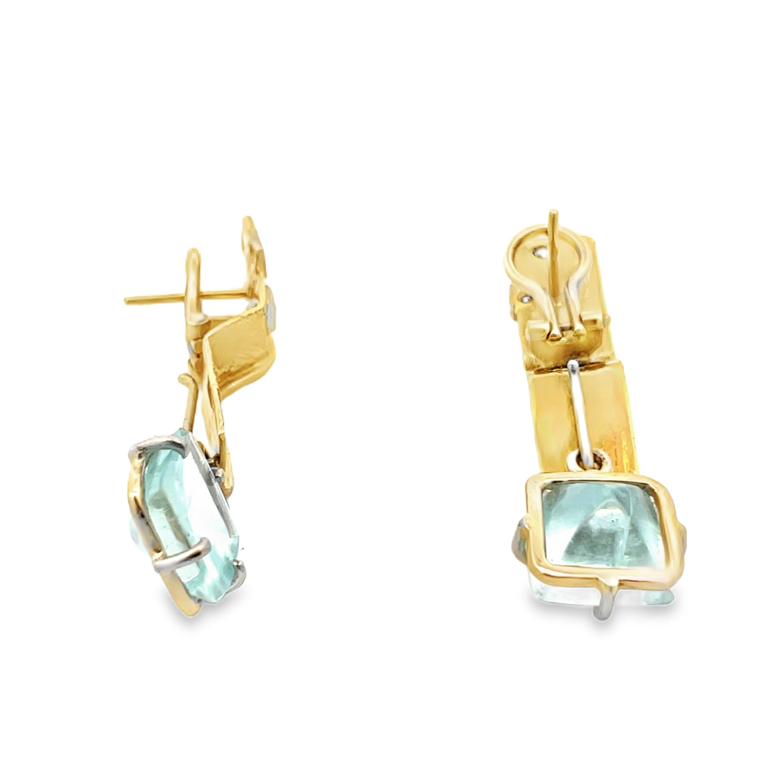 Marco Borghesi: 18K Day/Night Aquamarine Earrings - Image 2