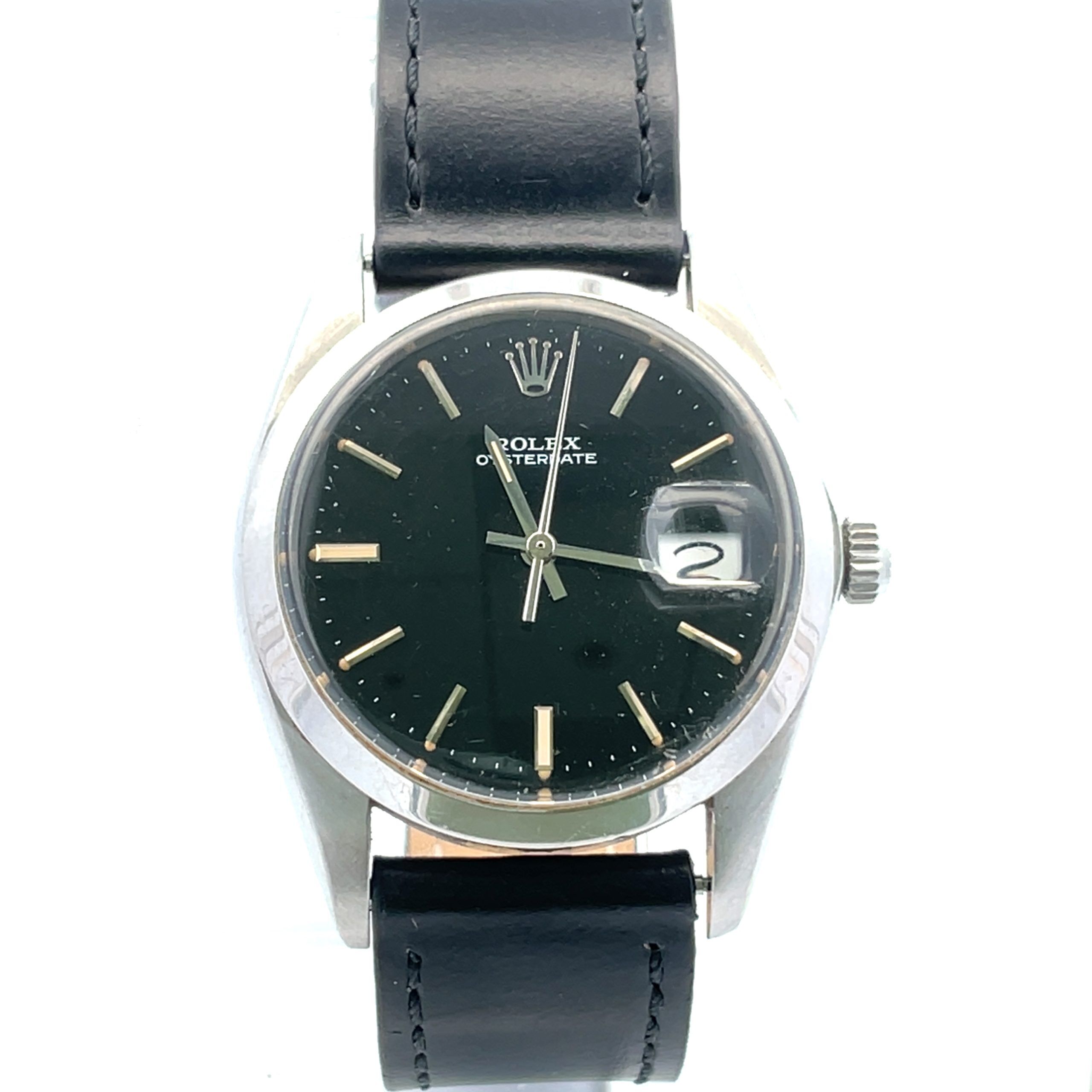 Stainless Steel Rolex OysterDate Ref. 6694 Black Dial - Image 6