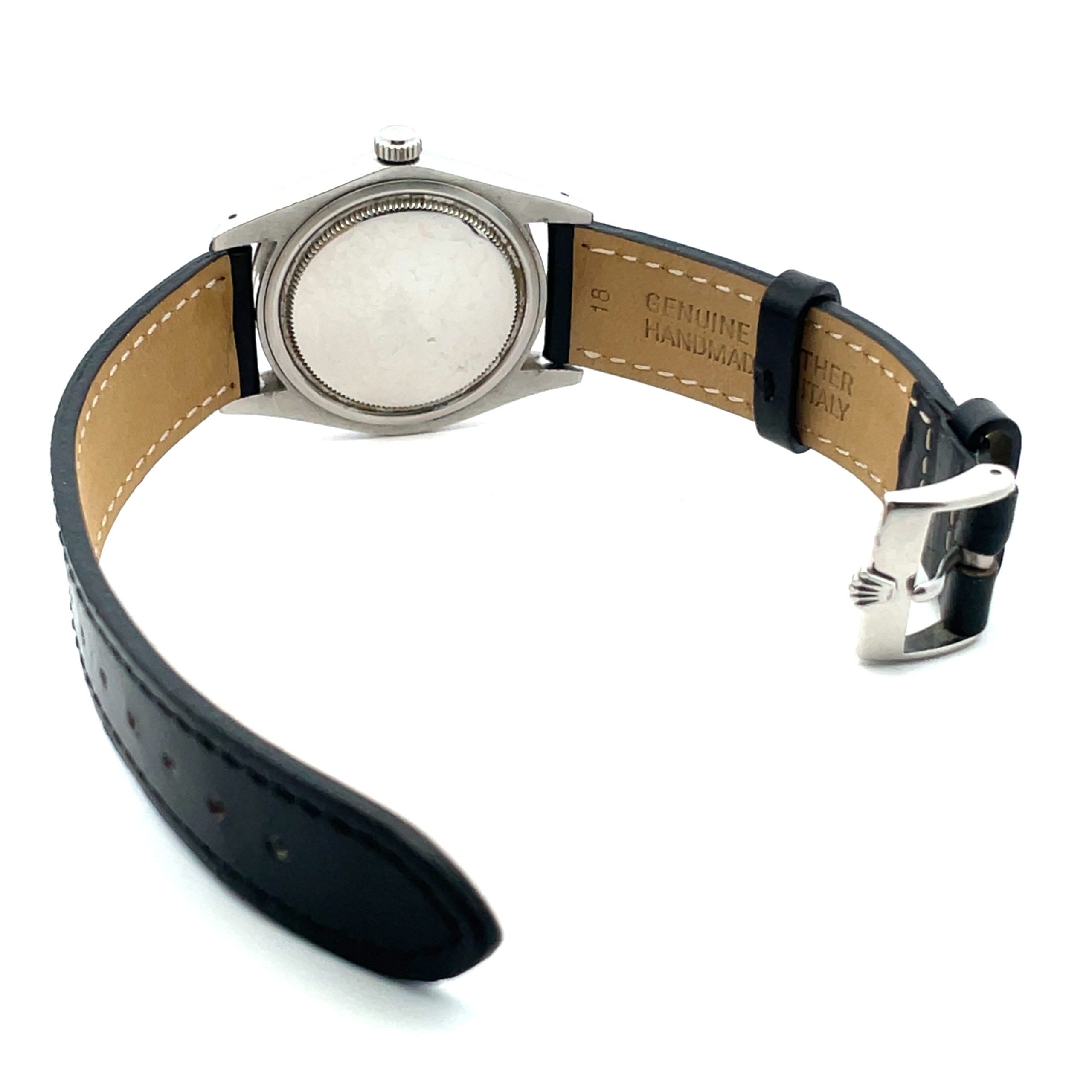 Stainless Steel Rolex OysterDate Ref. 6694 Black Dial - Image 3