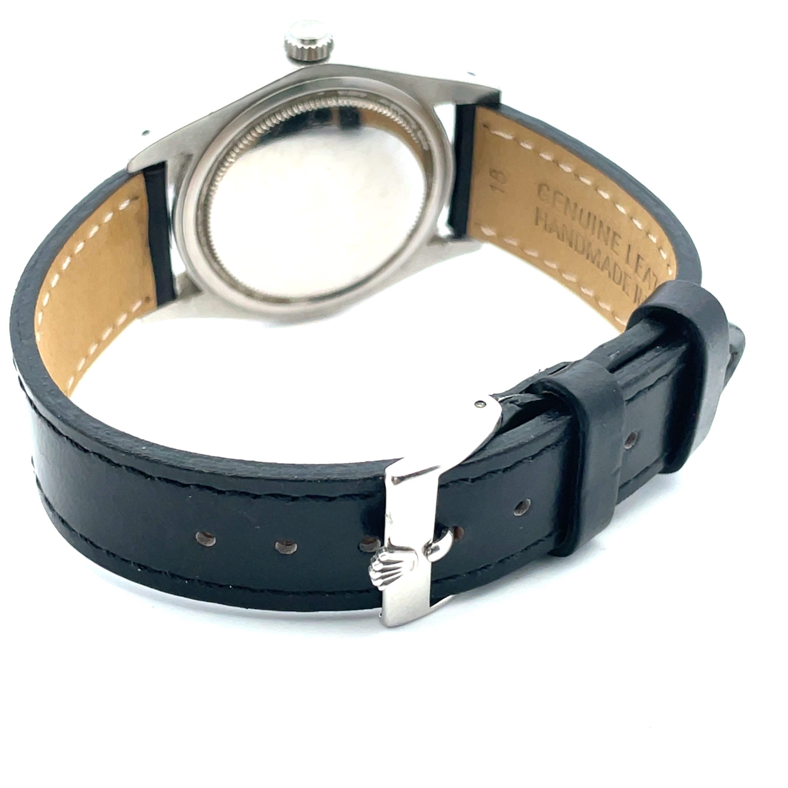 Stainless Steel Rolex OysterDate Ref. 6694 Black Dial - Image 4