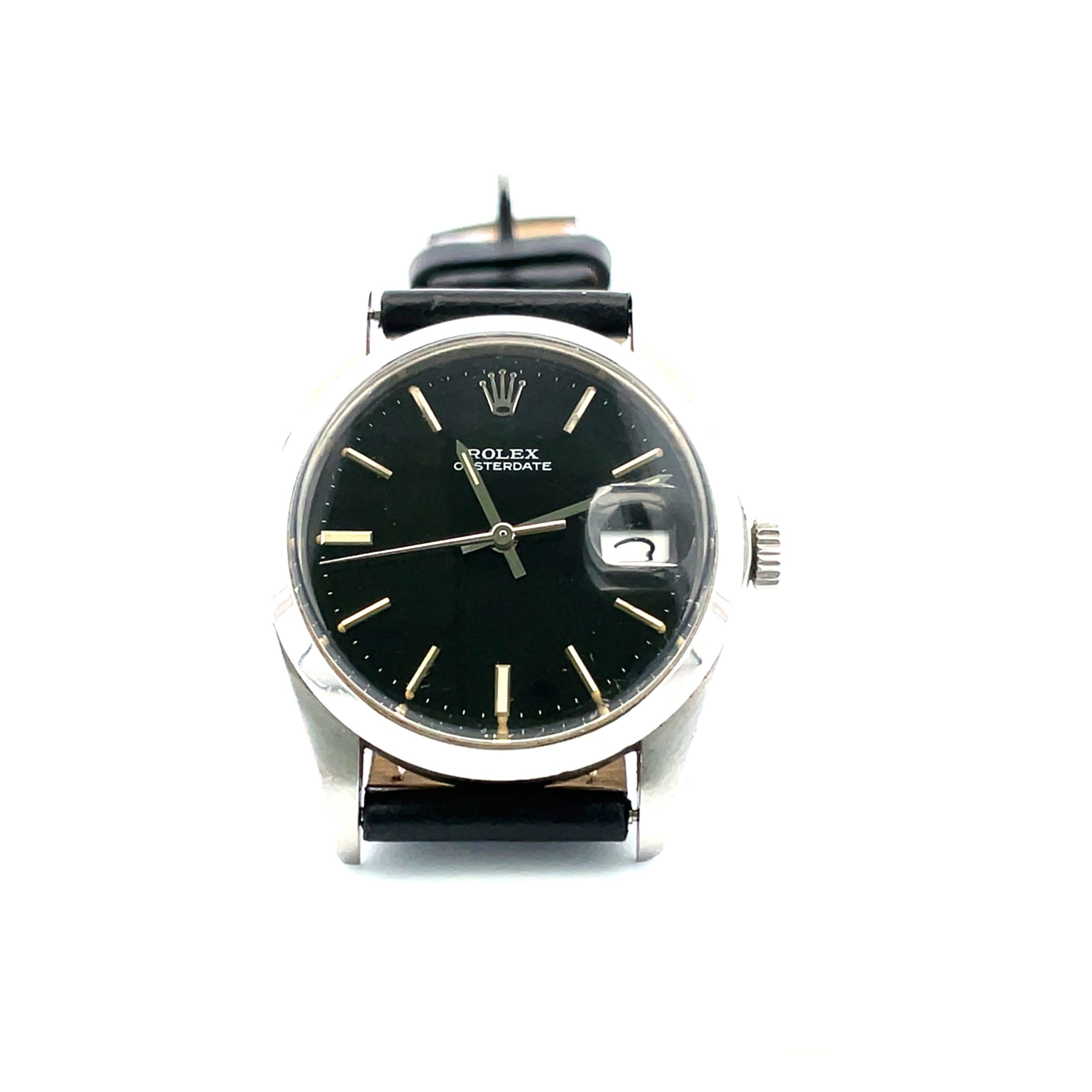 Stainless Steel Rolex OysterDate Ref. 6694 Black Dial - Image 5