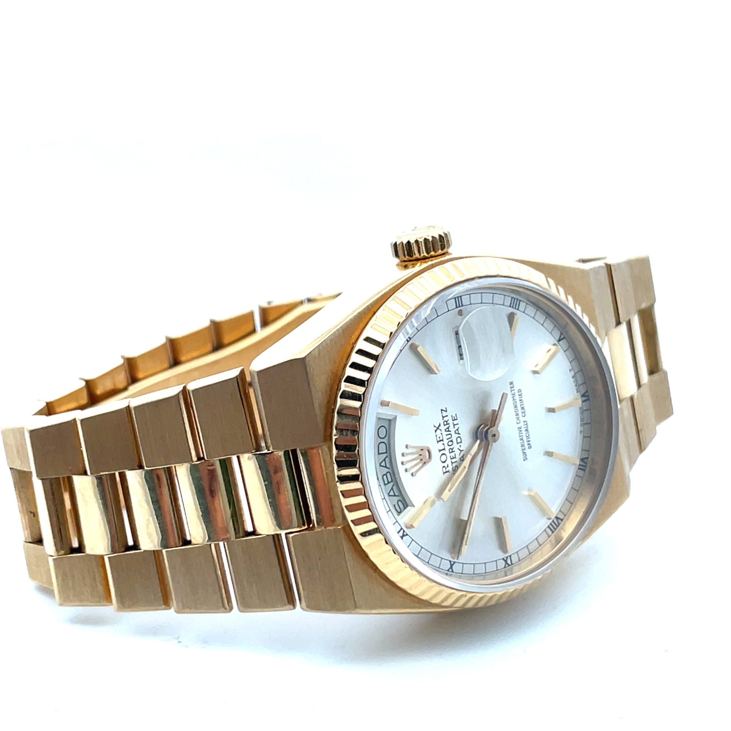18K Rolex OysterQuartz Day-Date, Ref. 19018, Circa 1980 - Image 7