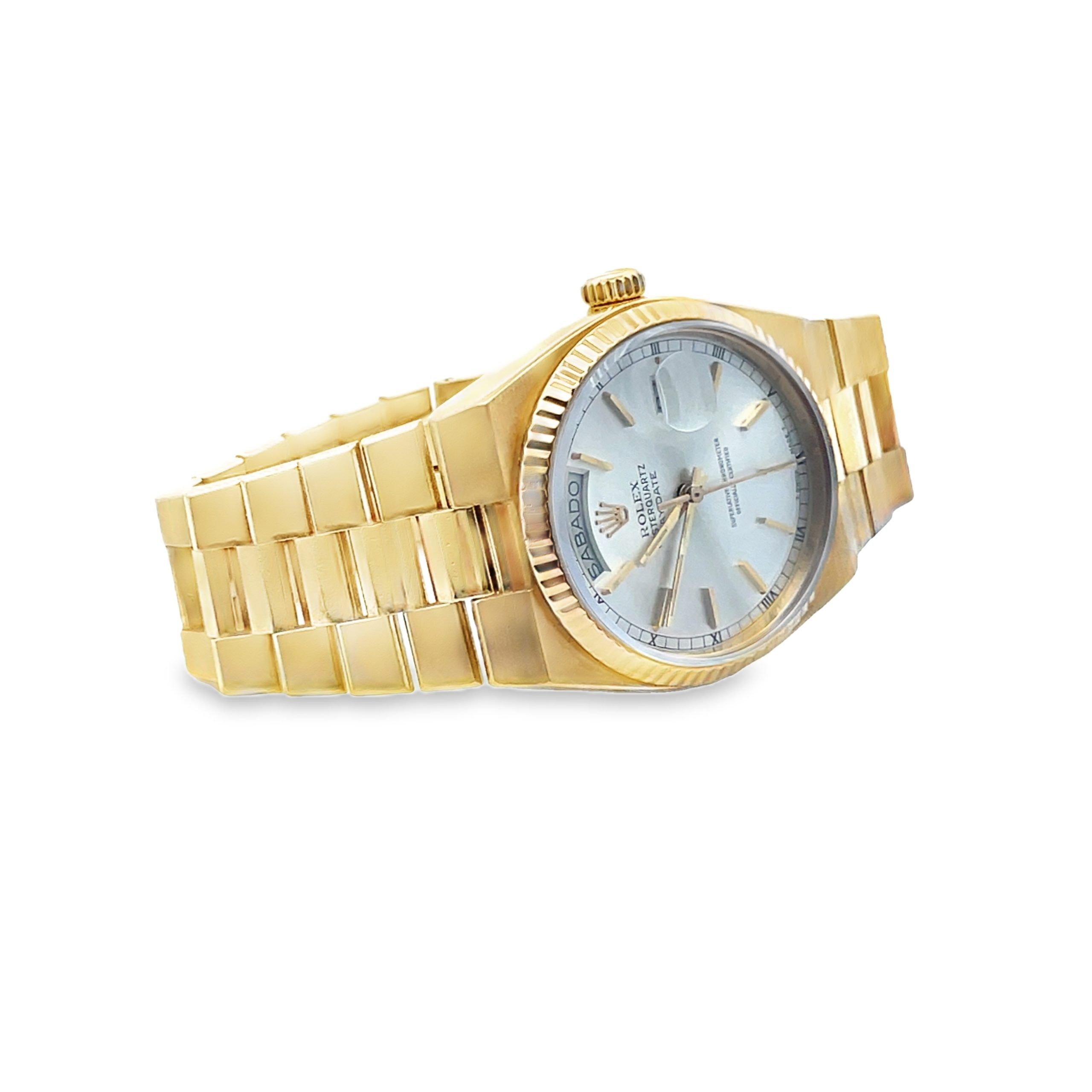 18K Rolex OysterQuartz Day-Date, Ref. 19018, Circa 1980 - Image 6