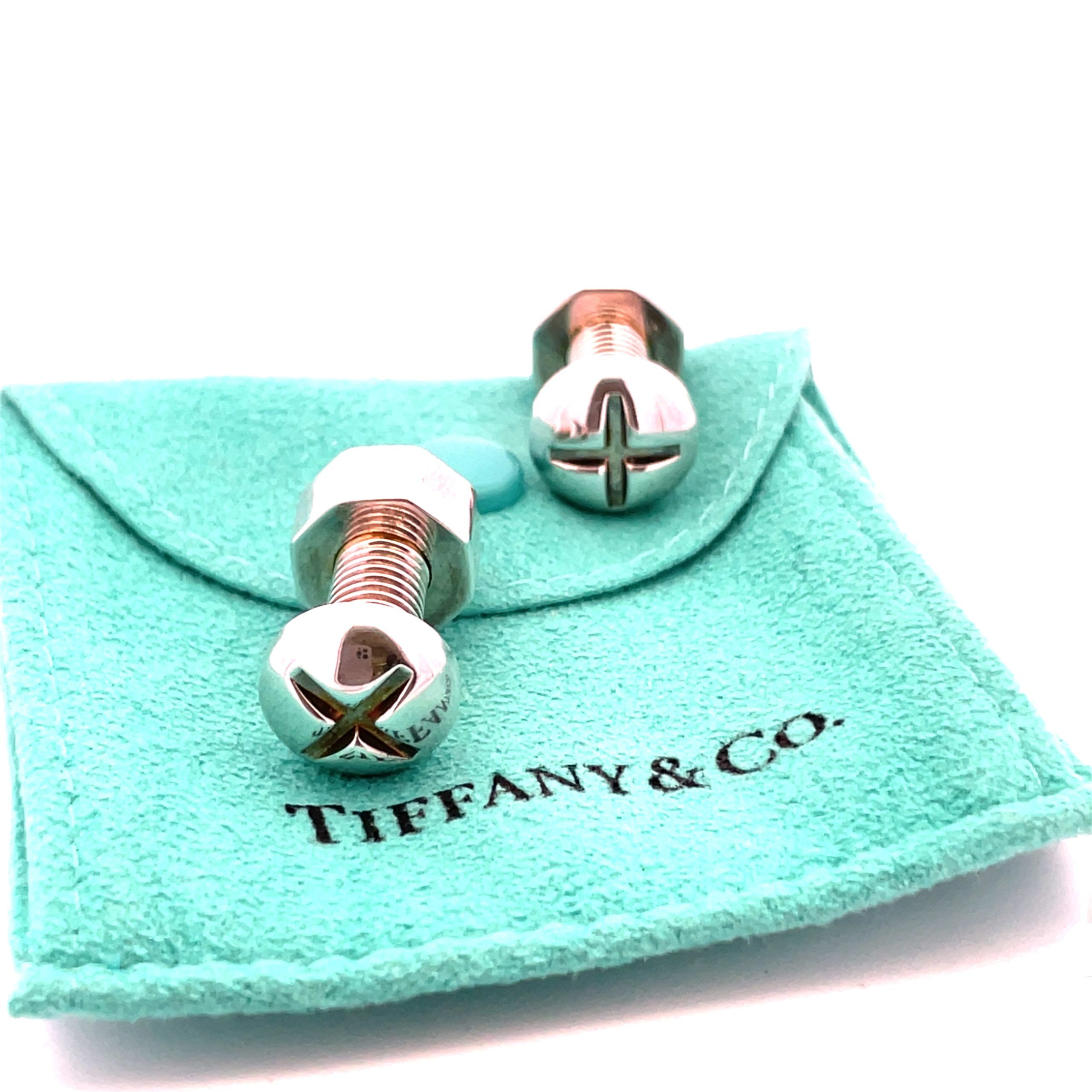 Tiffany & Co Sterling 'Nuts & Bolts' Cufflinks - Image 4
