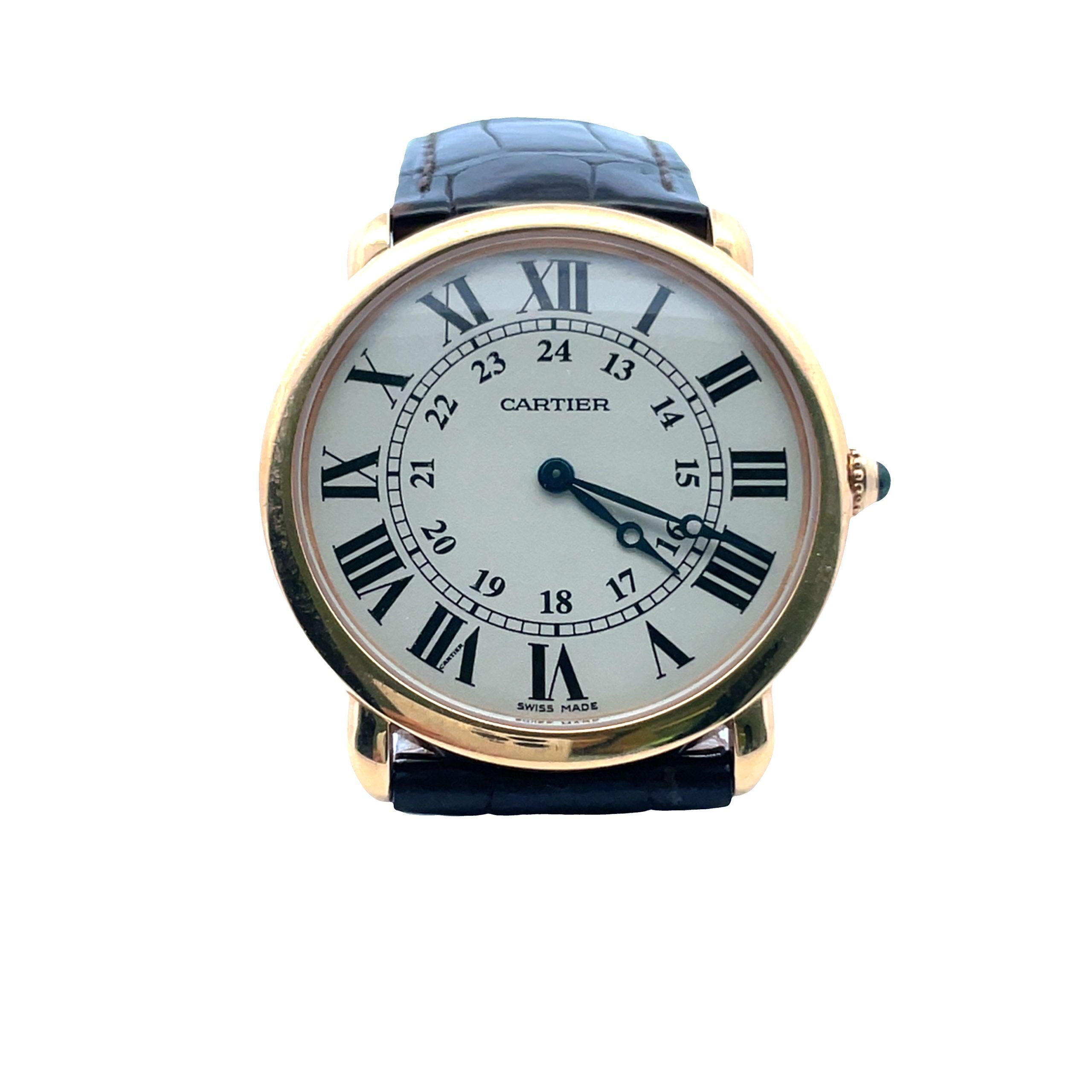 18K Rose Gold Cartier Ronde-Louis Wristwatch - Image 2