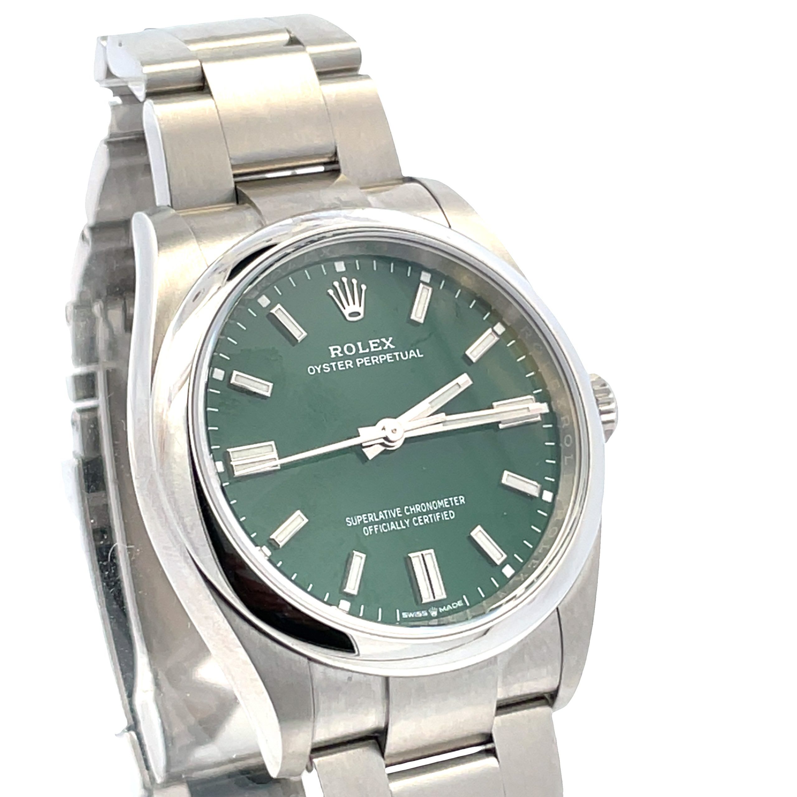 Stainless Steel Rolex Ref. 126200, Billiard Green Dial B&P - Image 3