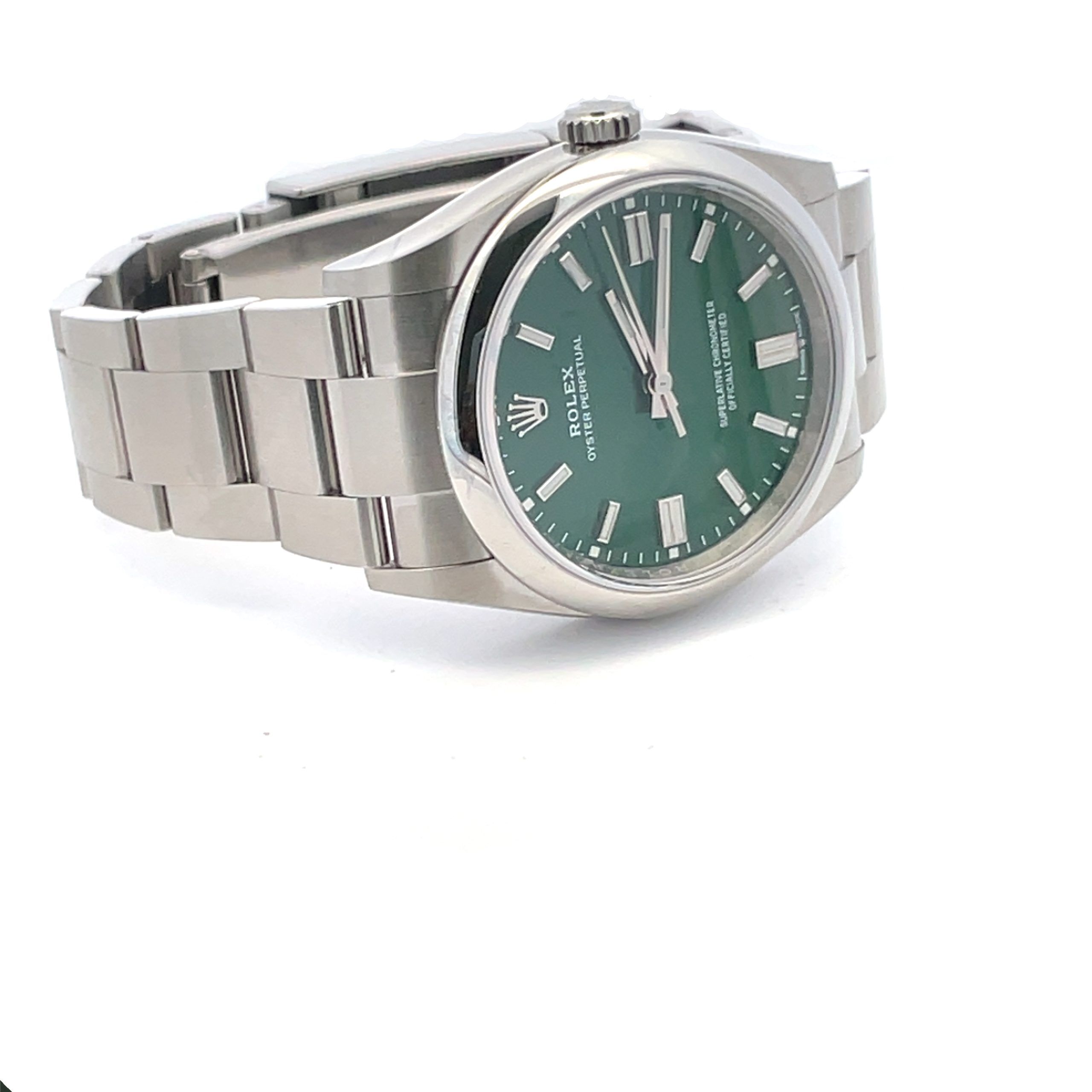 Stainless Steel Rolex Ref. 126200, Billiard Green Dial B&P - Image 4