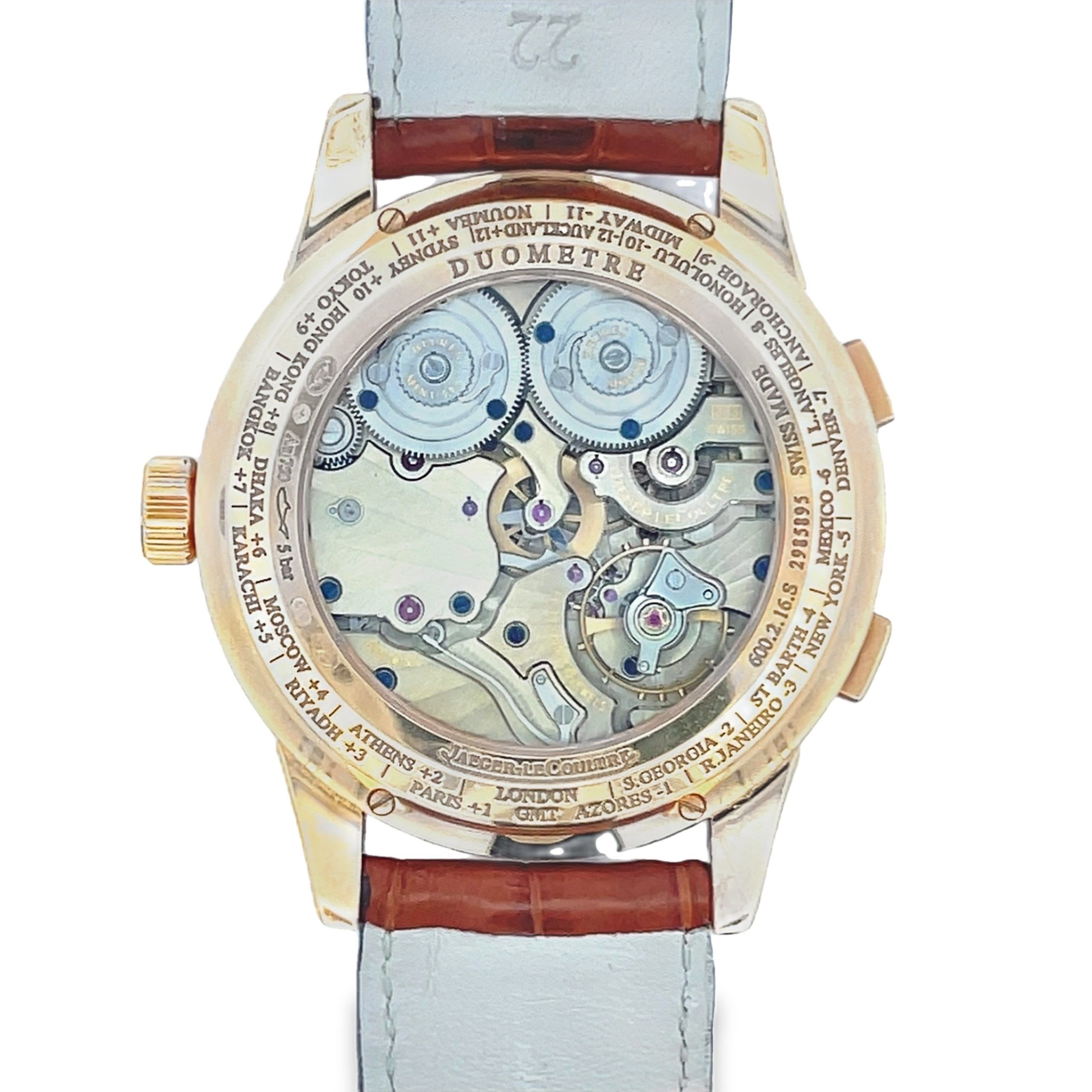 18K Rose JAeger-LeCoultre World Travel Time, B&P - Image 5