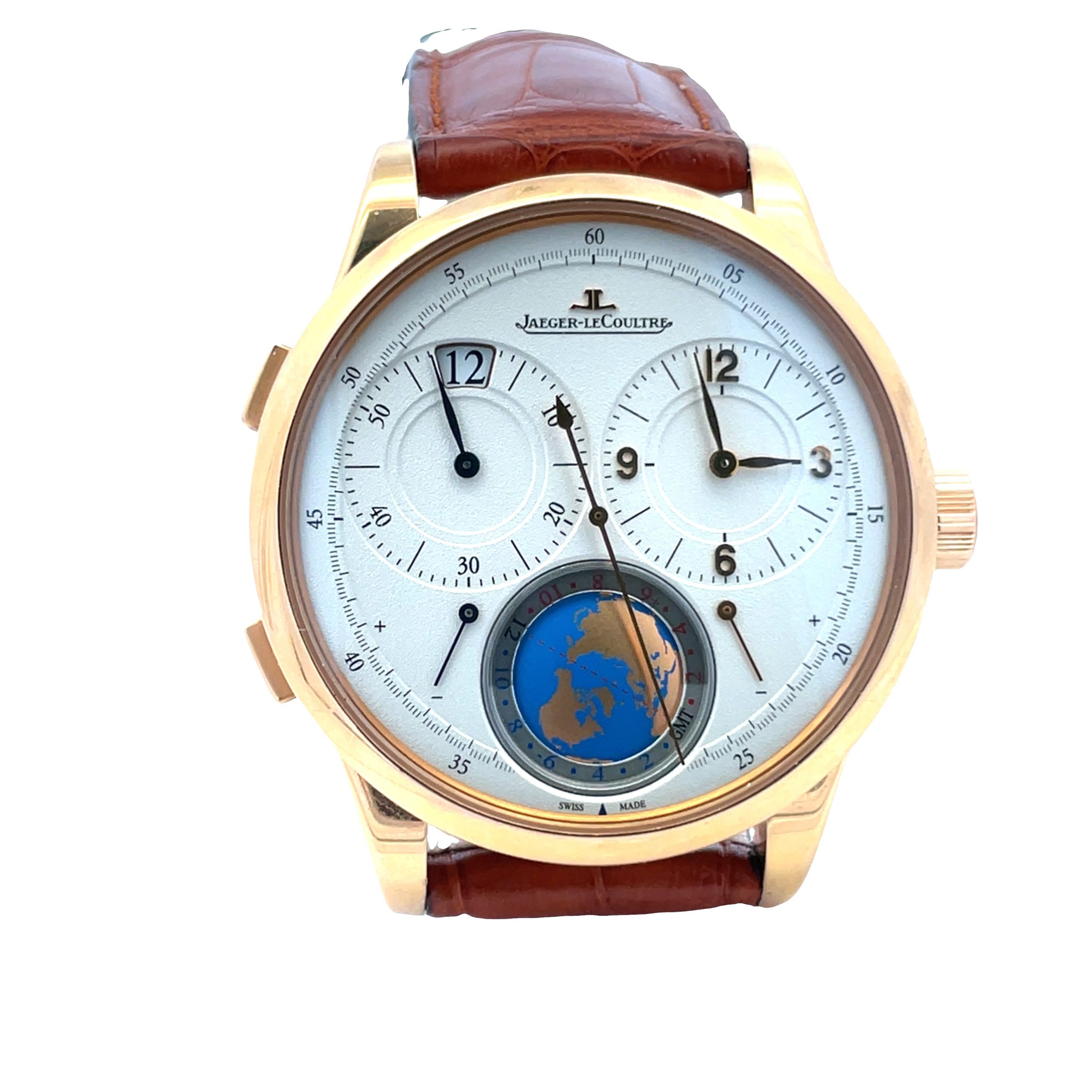 18K Rose JAeger-LeCoultre World Travel Time, B&P - Image 6