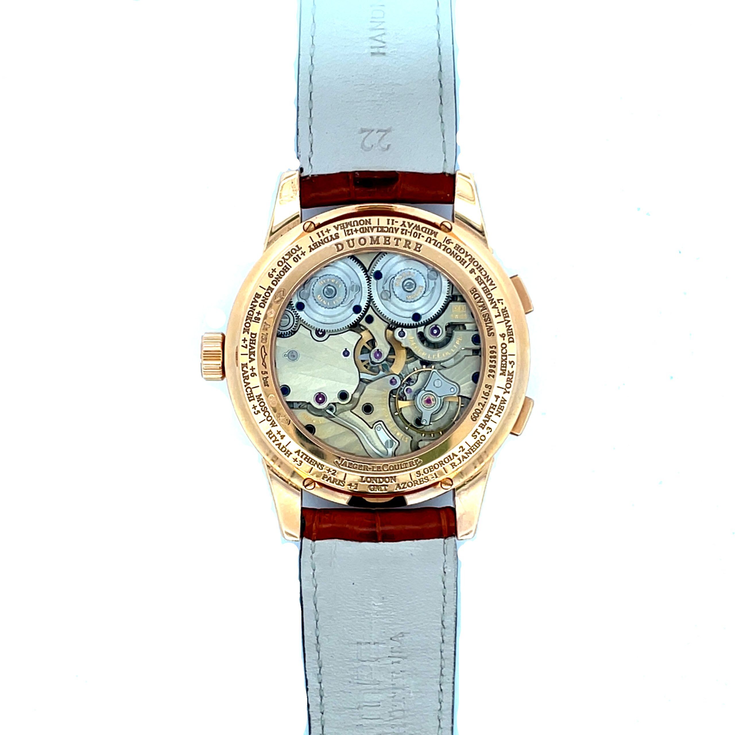 18K Rose JAeger-LeCoultre World Travel Time, B&P - Image 2